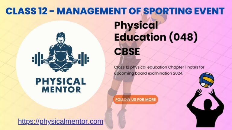 Class 12 - Management of sporting event